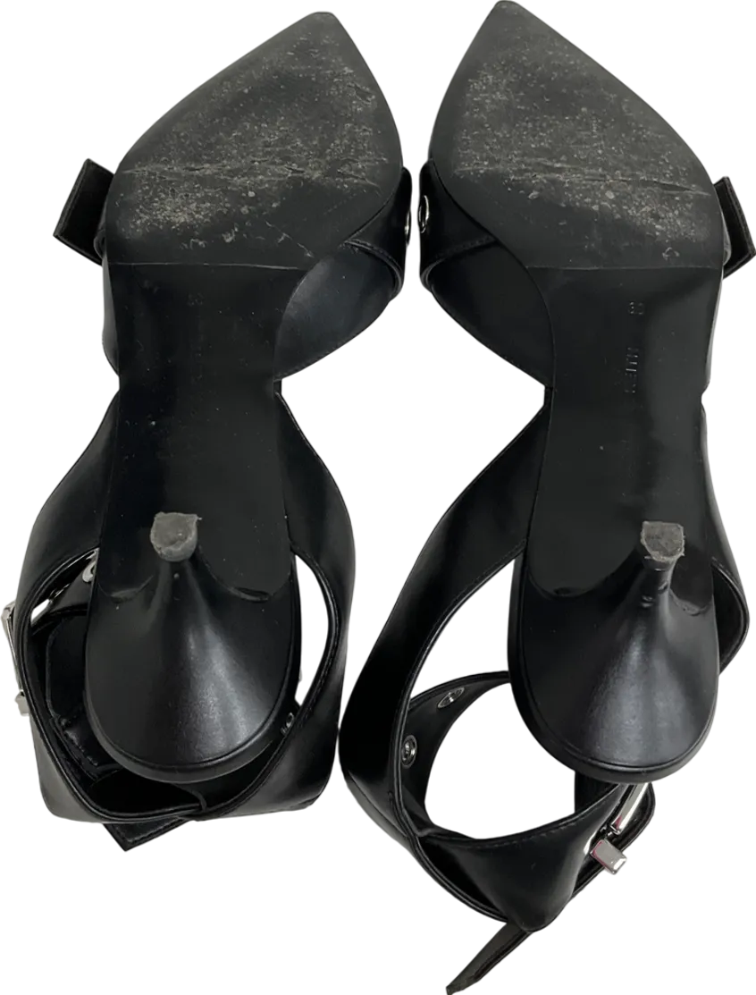 Charles & Keith Black Grommet-strap Kitten-heel Pumps UK 5 EU 38 👠