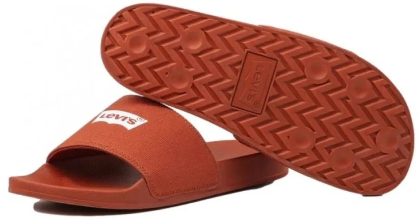 Levi's June Batwing Red White Mens Sliders Flip Flops