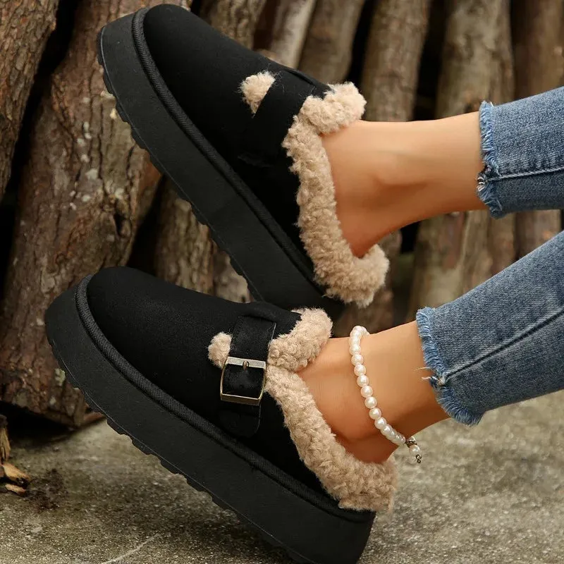 Luxury Warm Plush Fashion Retro Platform Cotton Snow Boot