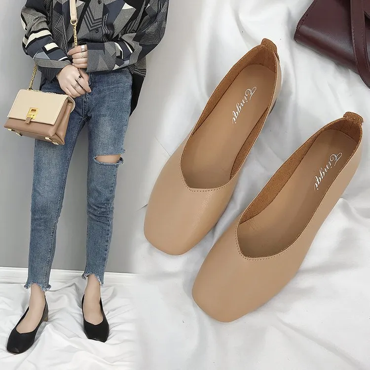 Nude Strappy Block Heels Women's Chunky Heels