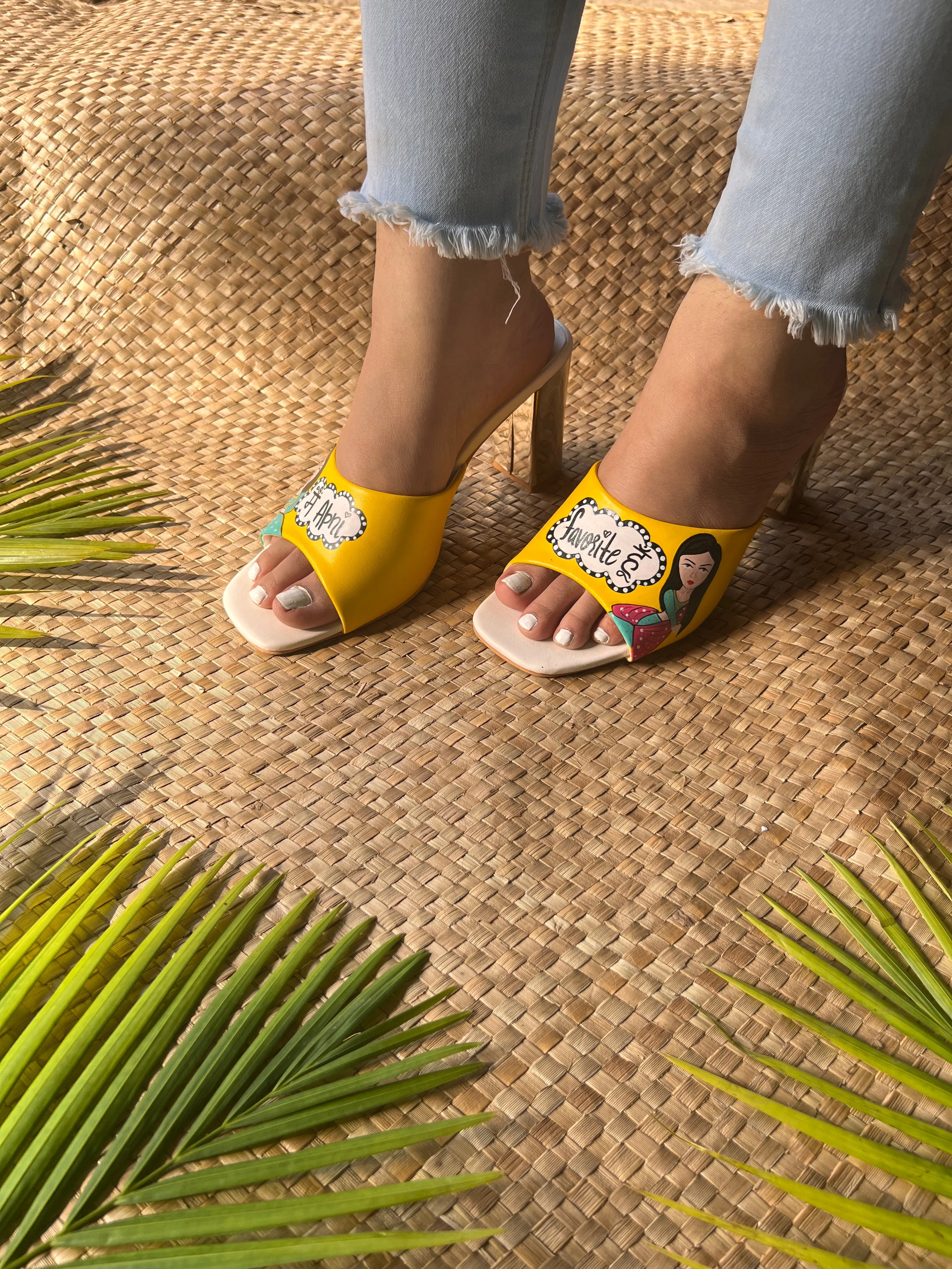 Self love yellow heels