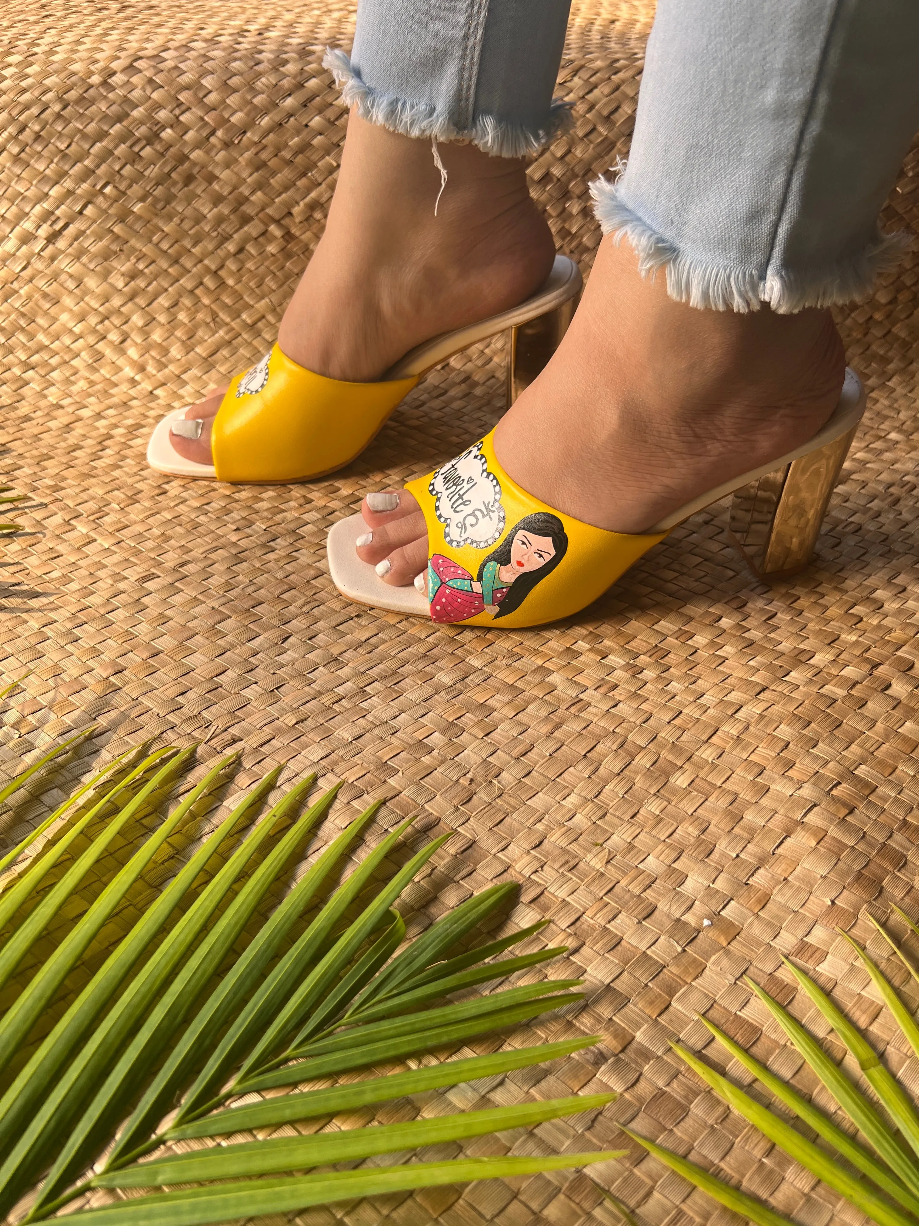 Self love yellow heels