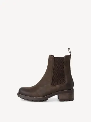 Tamaris Women's 1-25490-43 Leather Chelsea Boots Mocca Brown